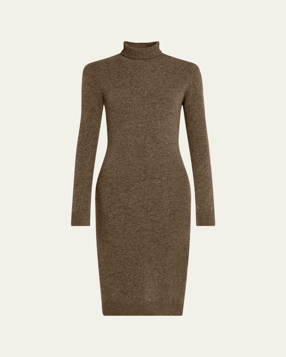 Wool-Blend Turtleneck Sweater Dress